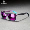 KDEAM Men's Classic Square Polarized Sunglasses, Outdoor Sports Fishing Driving, Electroplated Reflective Film, High-quality Metal Hinges, Metal 3D Logo, Ideal choice for Gifts. 
