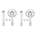 ICQURBT 2X Bike Crankset Bicycle Chainring Pedals 32T Crank 165mm Single Speed Bike Chainwheel.