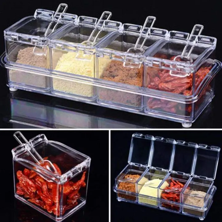 4pcs%20Crystal%20Clear%20Seasoning%20Box%20Acrylic%20Spice%20Rack%20Storage%20Condiment%20Jars%20Containers%20With%20One%20Spoon%20For%20Kitchen%20Organization%20by%20%20-%20Sara%20Collection%20zone%20-%20Image%205