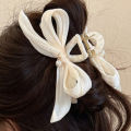 Elegance Bow Hair Clip For Women Simple Pearl Hair Claw Clips Large Size Hairpin Hair Accessories Yao Store. 