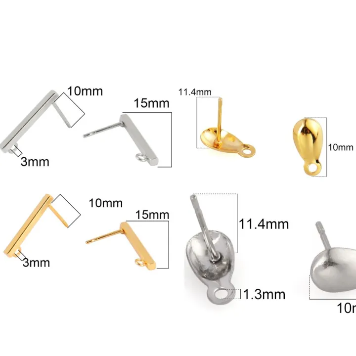 20pcs/lot%20Stainless%20Steel%20Geometric%20Earring%20Stud%20Earring%20Hooks%20Posts%20Connector%20Fitting%20for%20DIY%20Jewelry%20Earrings%20Making%20Supplies%20-%20Image%207