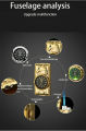 Windproof Luxurious Led Inflated Turbo Jet Torch Gold Watch - gas li2ghter. 