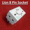 LI-ON Power FUSE Socket AC 250V 16A 2 Pin Power Plug To 3 Way 8 Point With LED Indicator Electrical Multi Socket Plug Adapters. 