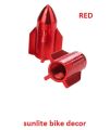 2PCS Styling Rocket design Air Port Cover Tire Rim Valve Wheel Stem Cap or bulet for Motorcycle Bicycle. Wheel Tire Valve Cap. Red. 