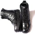 Trendy Biker & Work Boots for Men – Tough Leather, Secure Zipper & All-Day Comfort.