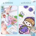 20 free cutting cute girl heart material for handmade tents, children's Guka DIY water cup cartoon stickers. 