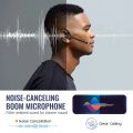 Open-Ear Headsets with Noise Canceling Boom Microphone Lightweight Bluetooth Wireless Headphones for Trucker Office Call Center.