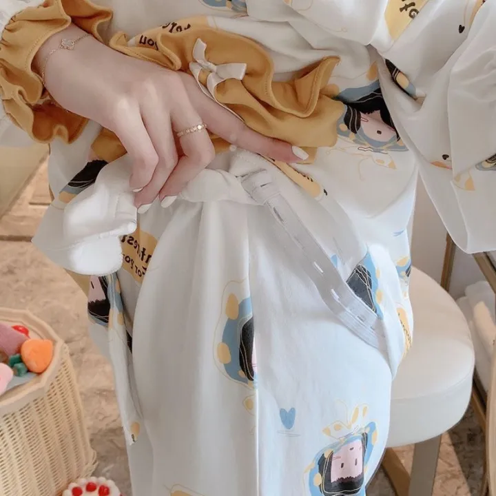 100%25Cotton%20Pajamas%20for%20Pregnant%20Women%20Spring%20and%20Autumn%20Confinement%20Clothing%20Postpartum%20Maternal%20Feeding%20Nursing%20Wear%20Summer%20and%20Autumn%20Homewear%20Suit%20-%20Image%206