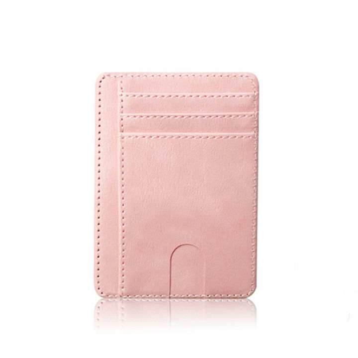 Blocking Card RFID ID Credit Small Slim Wallet Men Leather Anti-scan