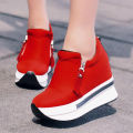 women Wedge High Heel shoes platform sneakers Fashion Shoes.