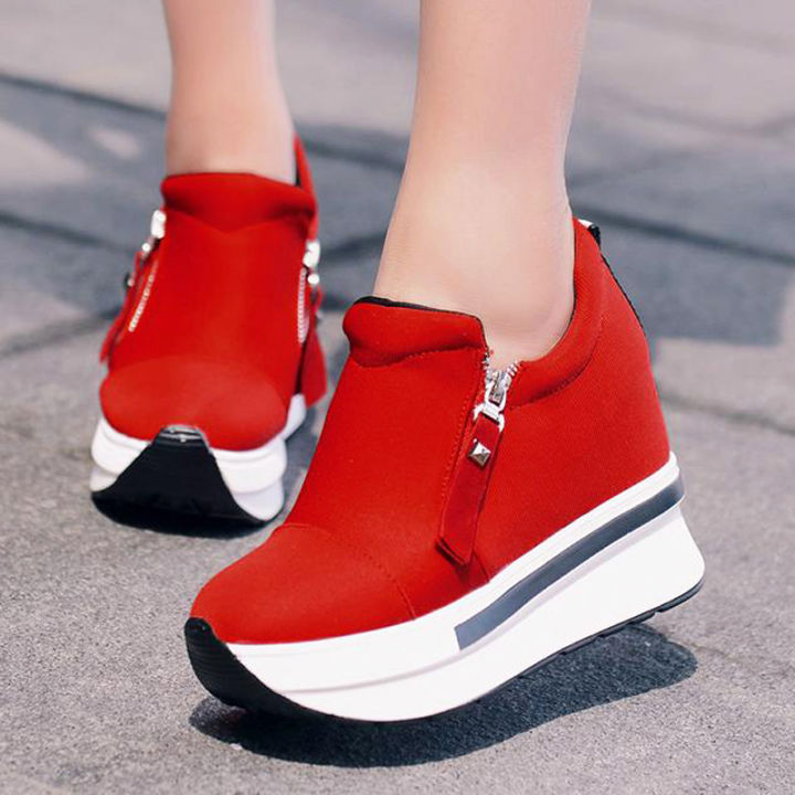 women Wedge High Heel shoes platform sneakers Fashion Shoes