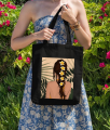 Trinklet Premium Bengali Girl Printed Canvas Tote Bag with Zipper for Girls. 