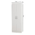 CASPIAN Super White Texture 2 Door Almirah with 5 Clothes Storage Shelves  Wardrobe for Clothes Cabinet. 