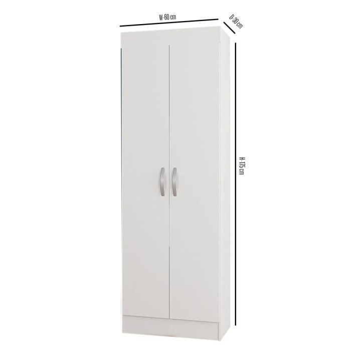 CASPIAN%20Super%20White%20Texture%202%20Door%20Almirah%20with%205%20Clothes%20Storage%20Shelves%20%20Wardrobe%20for%20Clothes%20Cabinet%20-%20Image%203
