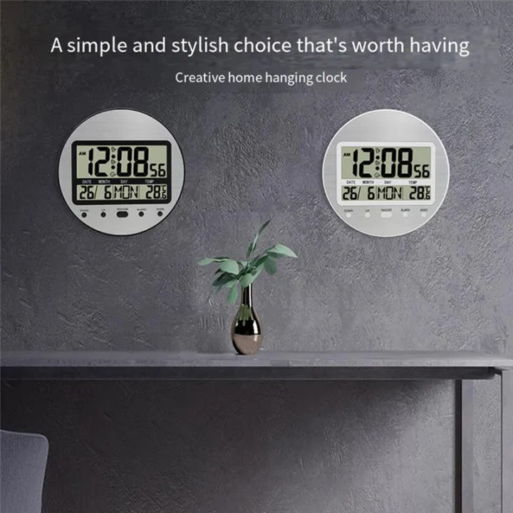 Alarm%20Clock%2012/24%20Hour%20Battery%20Operated%20Self-Setting%20Wall%20/%20Desk%20Mount%20Calendar%20Digital%20Clock%20for%20Bedroom%20Bedside%20Black%20-%20Image%208