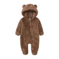 Newborn Baby Jumpsuit Hooded Fleece Rompers Long Sleeve Suits  26  inch. 