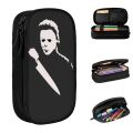 Scary Movie Horror Halloween Michael Myers Mask And Drips Pencil Cases Pen Box Bags Large Storage School Supplies Pencilcases. 