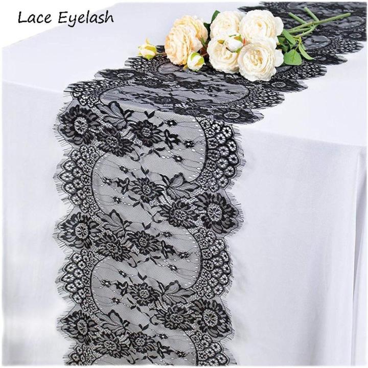 Europe lace eyelash flower Embroidery Christmas bed Table Runner flag cloth cover coffee tablecloth kitchen Wedding party decor