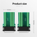 Industrial HDB44 Solderless Connector 3 Rows D-SUB 44 Pin Female P-Hole Plug Breakout Terminal Board Adapter (with Case).