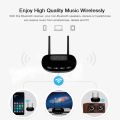 (New)B28 2 in 1 Dual Antenna Style Bluetooth 5.0 Audio Adapter Transmitter Receiver, Support Optical Fiber y AUX y LED Indicator. 