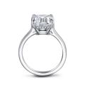 IOGOU 6 Carat Emerald Cut Solitaire Ring for Women Engagement Wedding 925 Sterling Silver Ring Jewelry Fashion Sona Silver Gifts. 