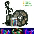 High Quality SMD 2835 DC 12V LED Strip Light with Remote 5 Meters RGB Color Special Lights for Ceiling Decoration.