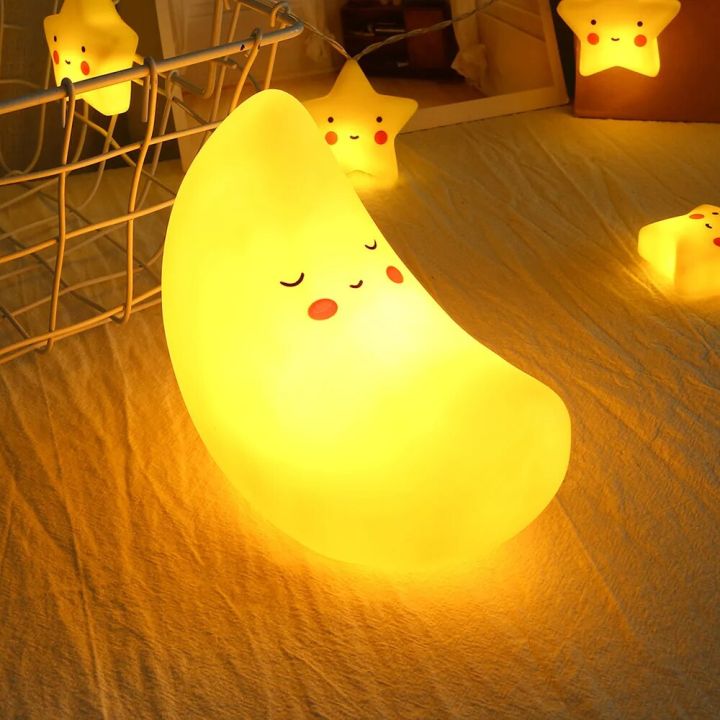 【Cathery Baby Store】led Korean Style Cute Silicone Decorative Children's Room Decoration Decorative night lamp