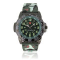Fashionable camouflage watch with luminous glow and compass, outdoor sports watch, male and female student couple watch.