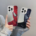 Olige Case For iPhone 11 12 13 14 15 Pro Max Marvel Cool and Trendy Personalized Laser High Grade Half Faced Spider Man Anti Drop phone case back cover. 