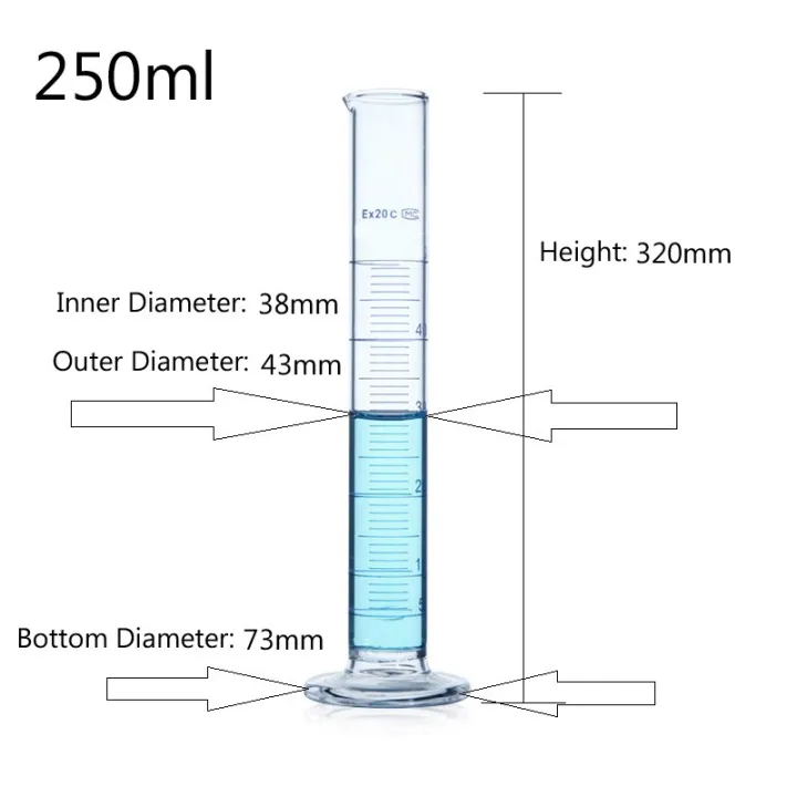 %E3%80%90The%20road%20to%20happiness%20Store%E3%80%911pc%20250mL%20Glass%20Measuring%20Cylinder%20Graduated%20Chemistry%20Equipment%20-%20Image%203