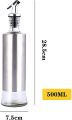 500 ml  Oil Dispenser Bottle, Oil Bottle Sauce Bottle With Premium Stainless Steel cover, Glass body Oil and Vinegar Dispenser, Oil Dispenser Bottle for Kitchen. 