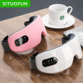 SITUOFUN Heated Eye Massager for Eye Relax Reduce Eye Strain Improve Sleep Smart Massage Eye Mask with Bluetooth Music Vibration. 