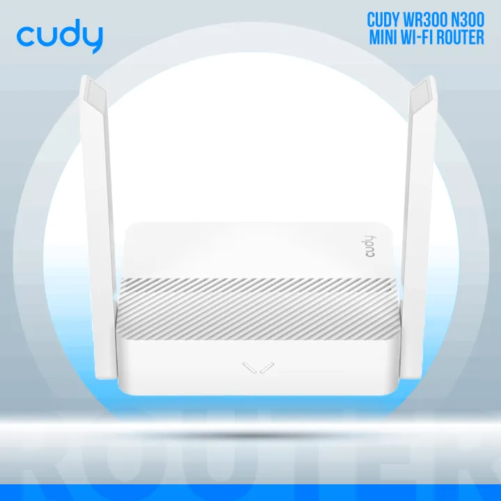 CUDY WR300 N300 Wi-Fi Router - Wi-Fi up to 300 Mbps - Four 10/100 Mbps Ethernet Ports - Cudy Mesh - Mini Router