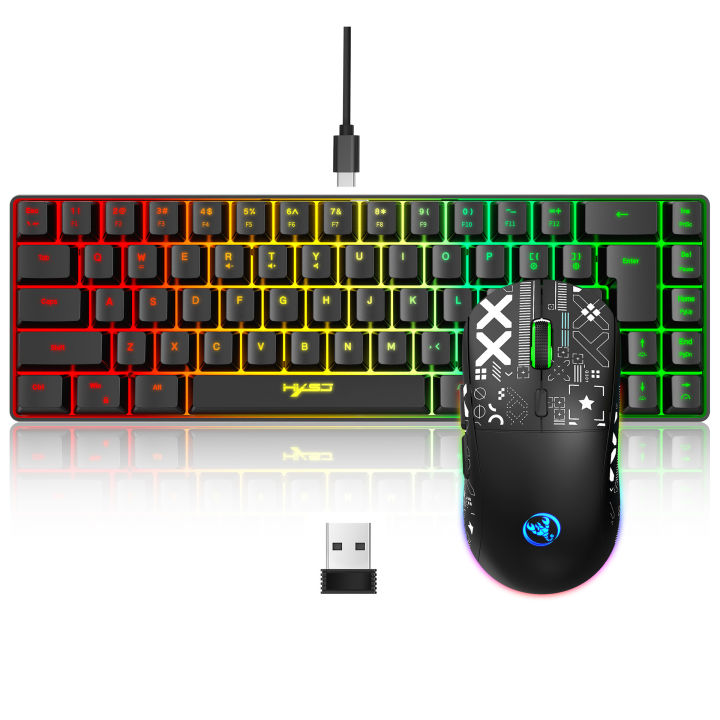 Wired%20K68%20RGB%20Streamer%20Mini%20Gaming%20Keyboard%20Membrane%20Keyboard%202.4G%20Wireless%20RGB%203600DPI%20Mouse%20for%20Game/Office%20spanish%20Korea%20-%20Image%202