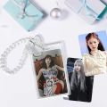 Transparent Butterfly Photocard Holder Keychain Pendant Acrylic Display Stand Kpop Idol Protection Credit Id Bank Card Holder. 