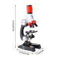 1200X Children Science Toy Biological Microscope Set Monocular Microscope with Mount Biological Experiment Tool Educational Toy. 