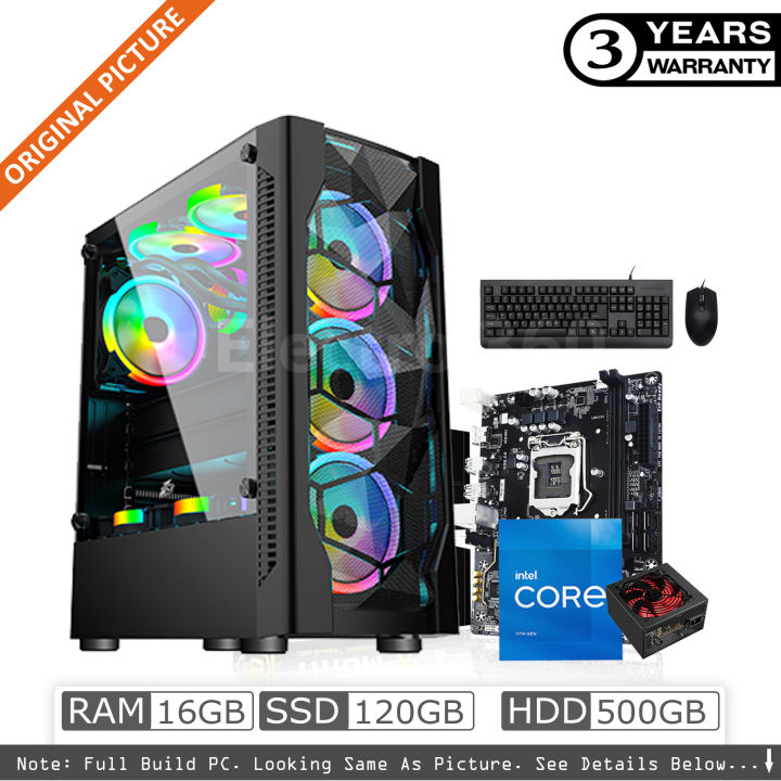 Intel® Core i7 RAM 16GB HDD 500GB SSD 120GB Graphics 4GB (Internal + External) Built in Gaming PC