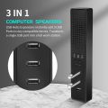 【FUPANG】3 in 1 Computer Speakers with Microphone & Hubs USB Conference Speaker, Video Conference. 