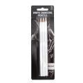 Keep Smiling White Charcoal Pencil Set for Sketching, Drawing & Artistic Work – 3 Pieces.