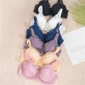 New Women Lace Bras Top Comfortable Bralette Solid Color Underwear Vest Female Hollow Out Wireless Bra Seamless Bra.
