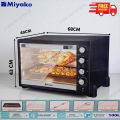 Miyako MT-100RCL Electric Oven For Baking & Grill Items, 100 Liters Countertop Convection Toaster Oven,Adjustable Temperature & Timer, Bake, Roast, Broil, Toast, Includes Baking Pan, Rack, Rotisserie, Stainless Steel. 