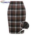Autumn Skirt Plaid Print Thick Women Spring Skirt.