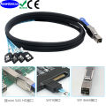 LONRIONSAS#External Mini SAS HD SFF-8644 to 4 Port SATA 7P female Hard Disk Data Server Raid cable. 