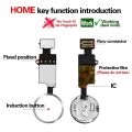 Home-Button Flex For iPhone 6 6PLUS 6S 7 8 Plus Return Back Home Button With Flex Cable Rubber Sticker No Touch ID Fingerprint. 