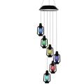 Durable Changing Solar Powered Lanterns Wind Chime Wind Mobile LED Light, Gzero Spiral Spinner Windchime Portable Outdoor Chime for Patio, Deck, Yard, Garden, Home. 