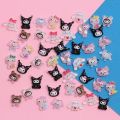 50PCS/Lot Kawaii Kuromi Nail Charms Hello Kitty Nail Art Design Gems Sanrio Craft Acrylic Nail Supplies Accessories Rhinestone.