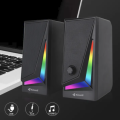 KISONLI X1 USB Wired Multimedia Speaker With Colorful RGB Lights For Laptop Desktop Gaming. 