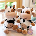 Cute calf plush toy black and white cow doll silly cute cow cow doll ragdoll pillow birthday gift. 