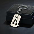 Stainless Steel A-Z Letters Key Chain 26 Letters KeyChain Men Women Keyring Gift MJD.