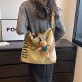 Korean Style High Quality Large Capacity Canvas Tote Bag for Women 2023 New Portable Messenger Bag College Student Class Commuting.